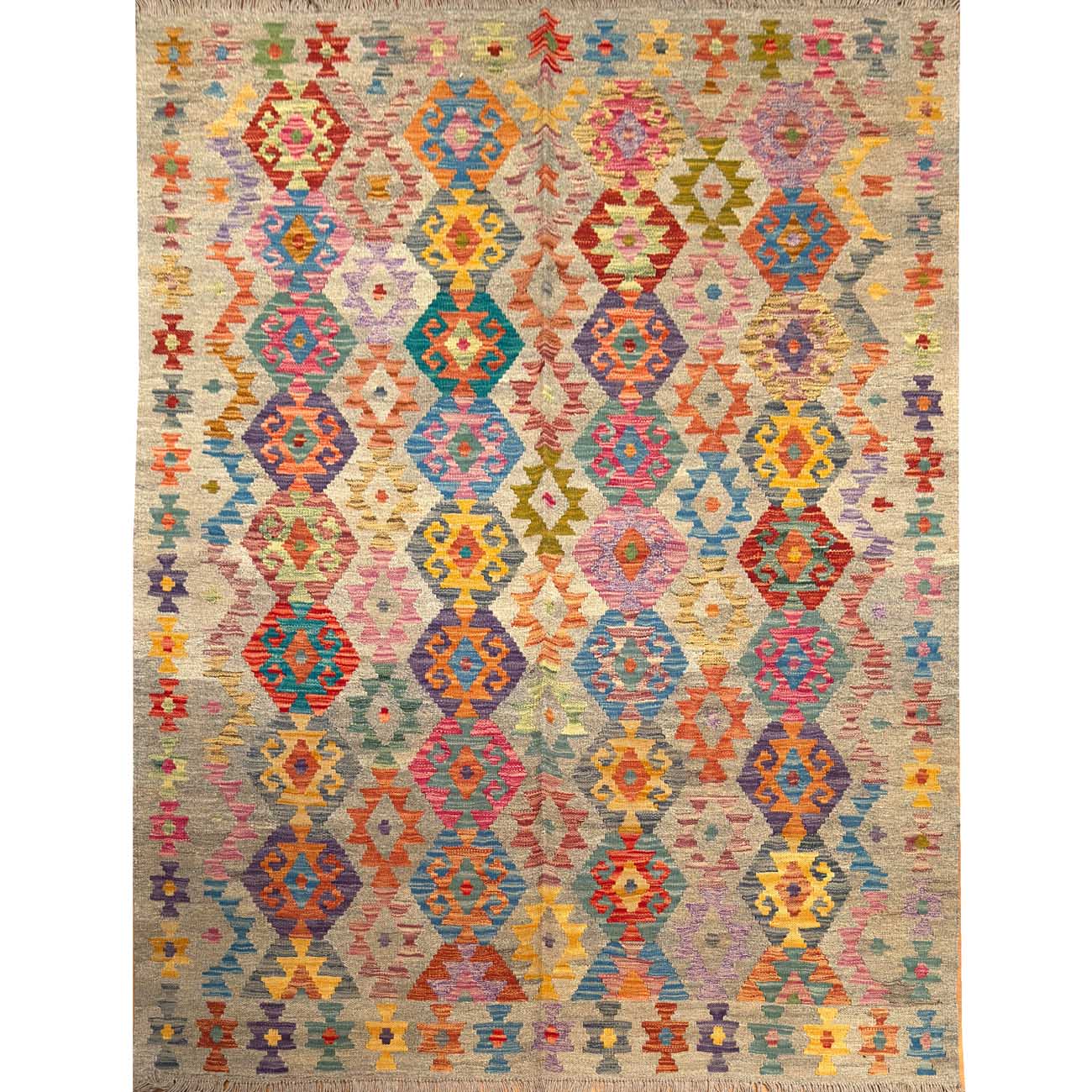 El Dokuma Anadolu Desenli Yün Kilim (155x200 cm)