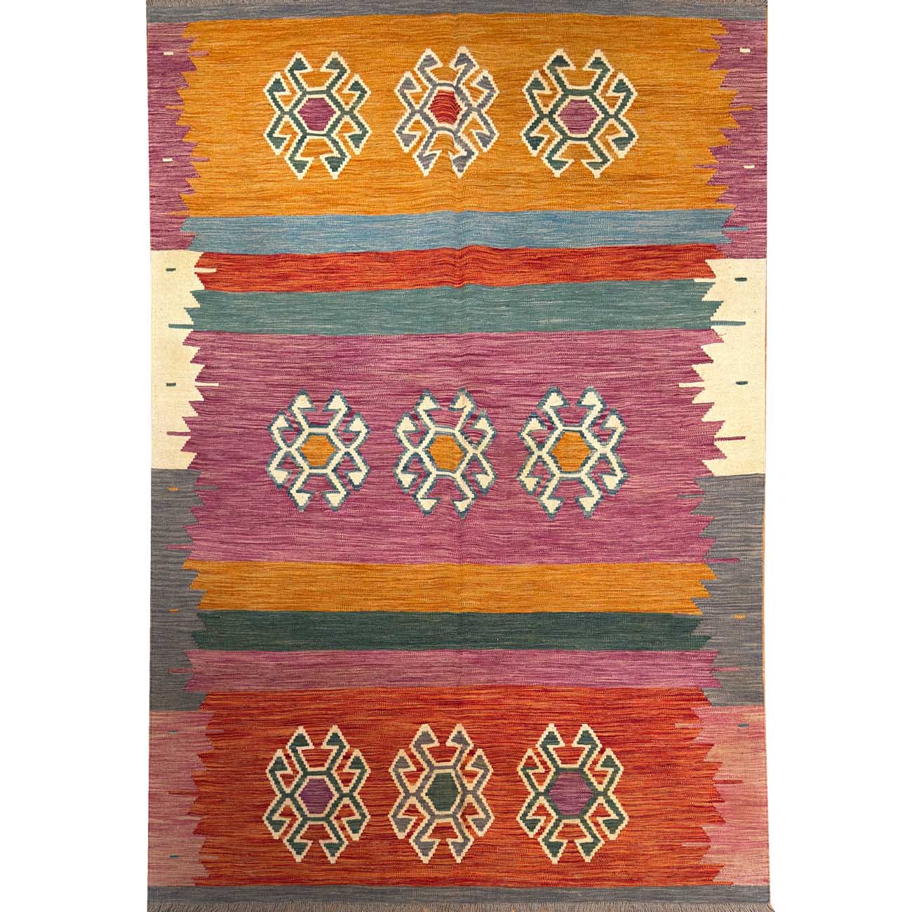 El Dokuma Anadolu Desenli Yün Kilim (175x245 cm)
