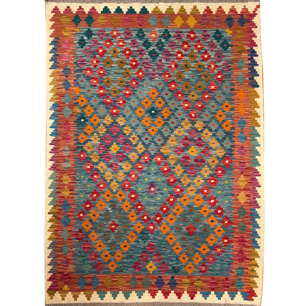 El Dokuma Anadolu Desenli Yün Kilim (130x175 cm)