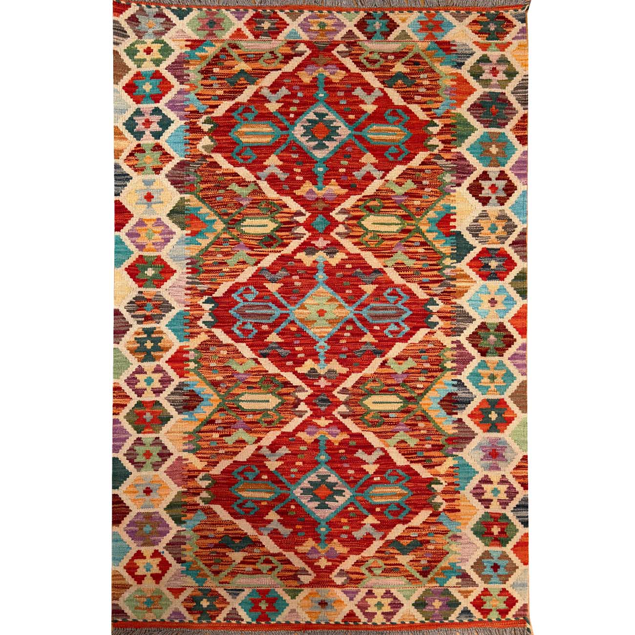 El Dokuma Anadolu Desenli Yün Kilim (105x150 cm)