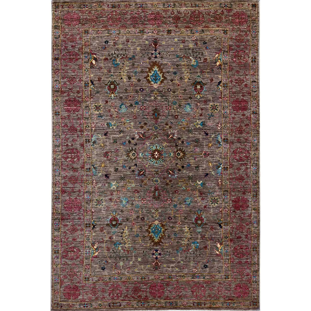 El Dokuma Kahverengi Sultani Yün Halı (170x240 cm)