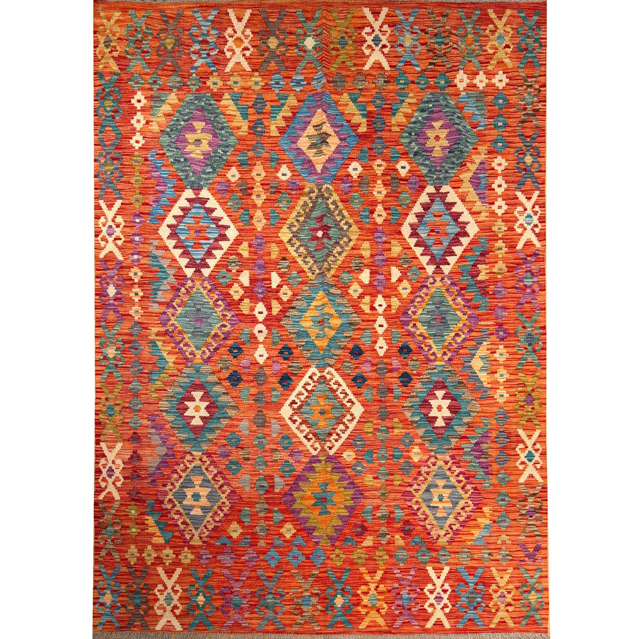 El Dokuma Anadolu Desenli Yün Kilim (170x240 cm)