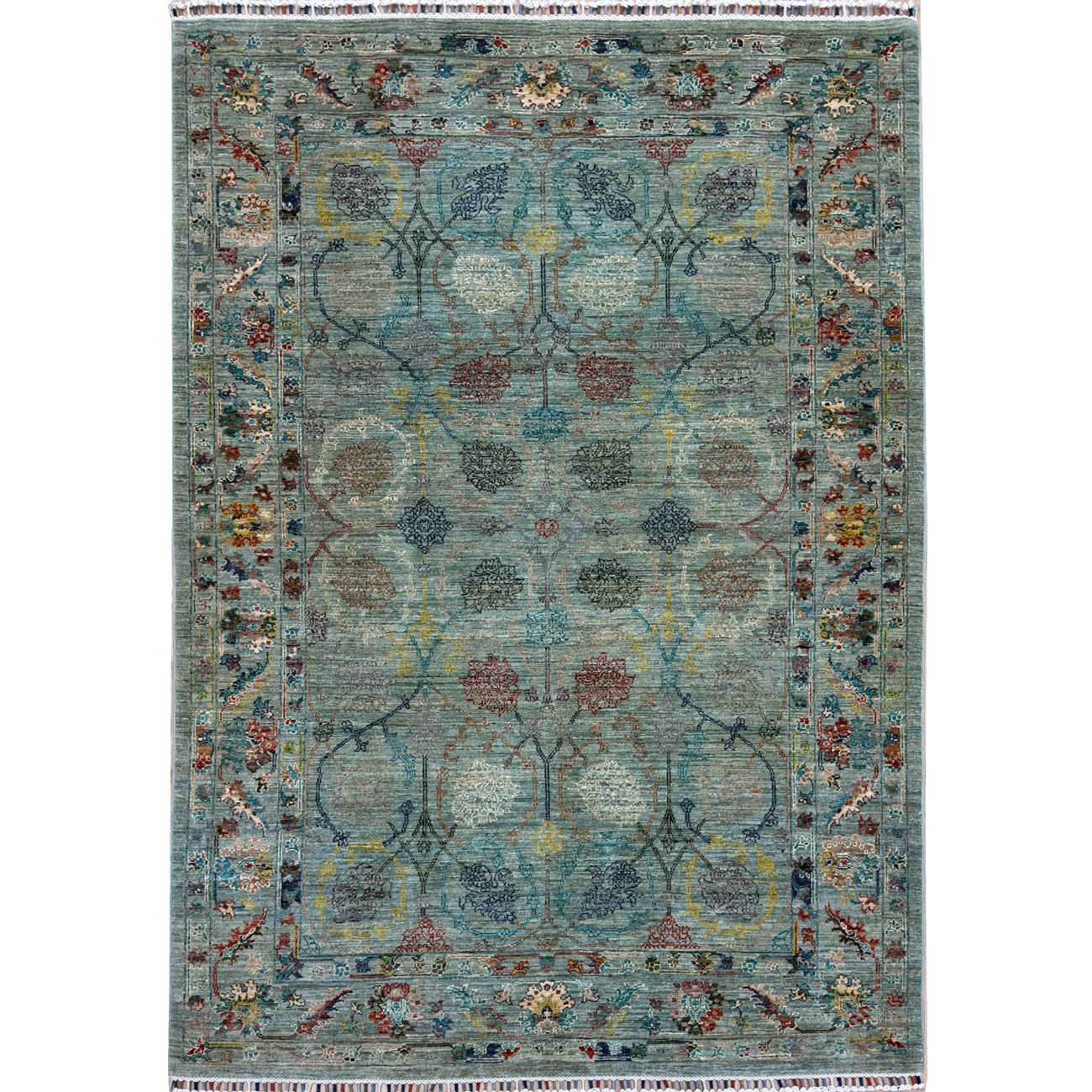 El Dokuma Mavi Sultani Yün Halı (170x235 cm)