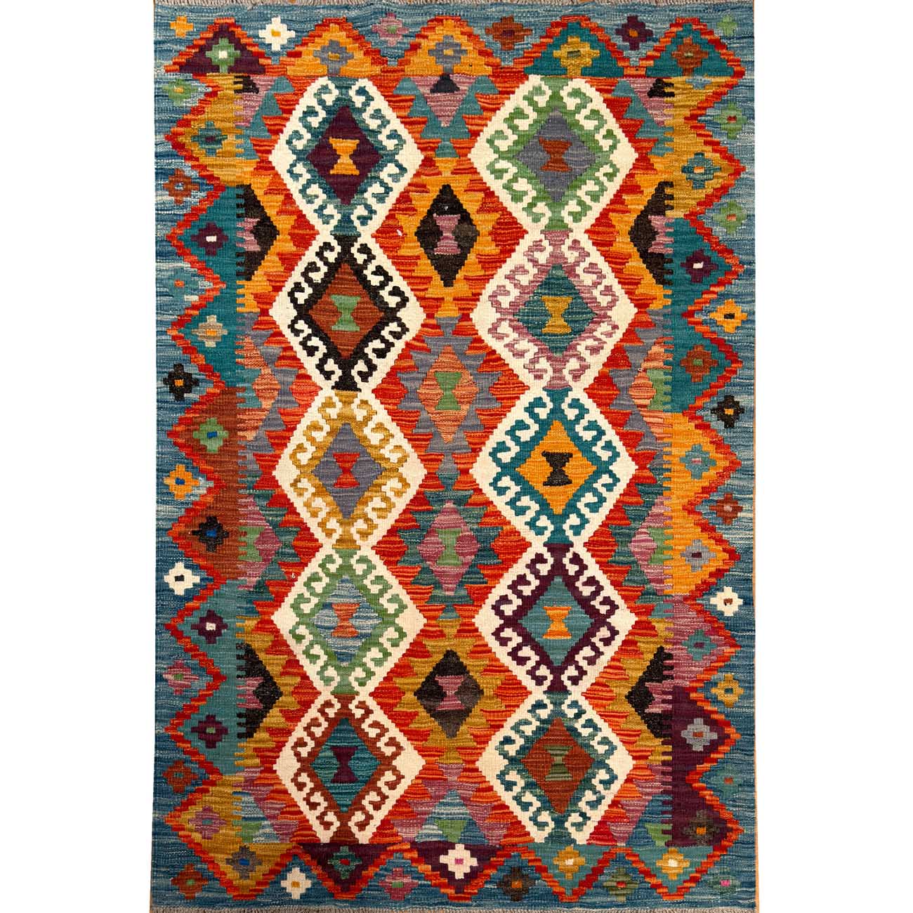 El Dokuma Anadolu Desenli Yün Kilim (100x150 cm)