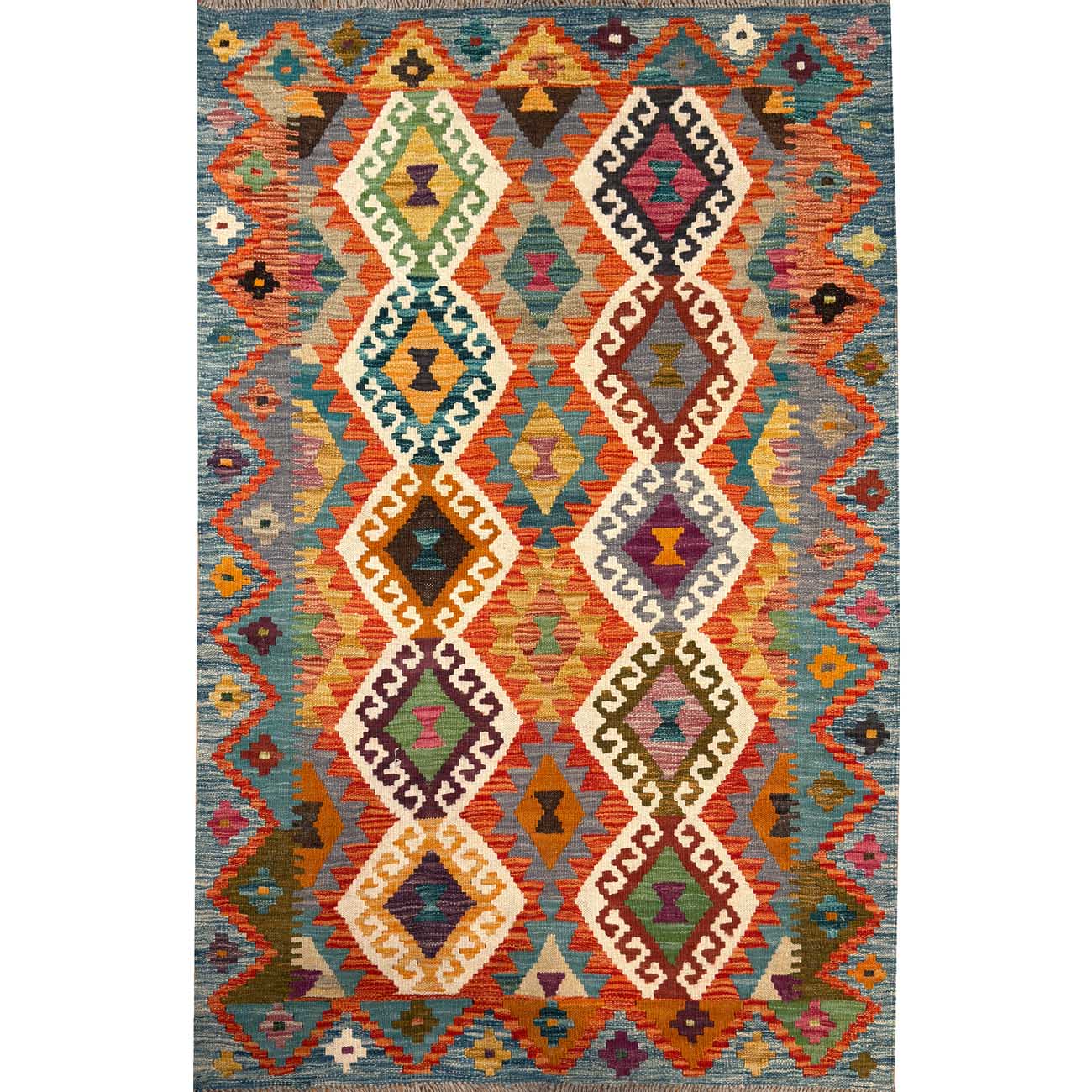 El Dokuma Anadolu Desenli Yün Kilim (100x150 cm)