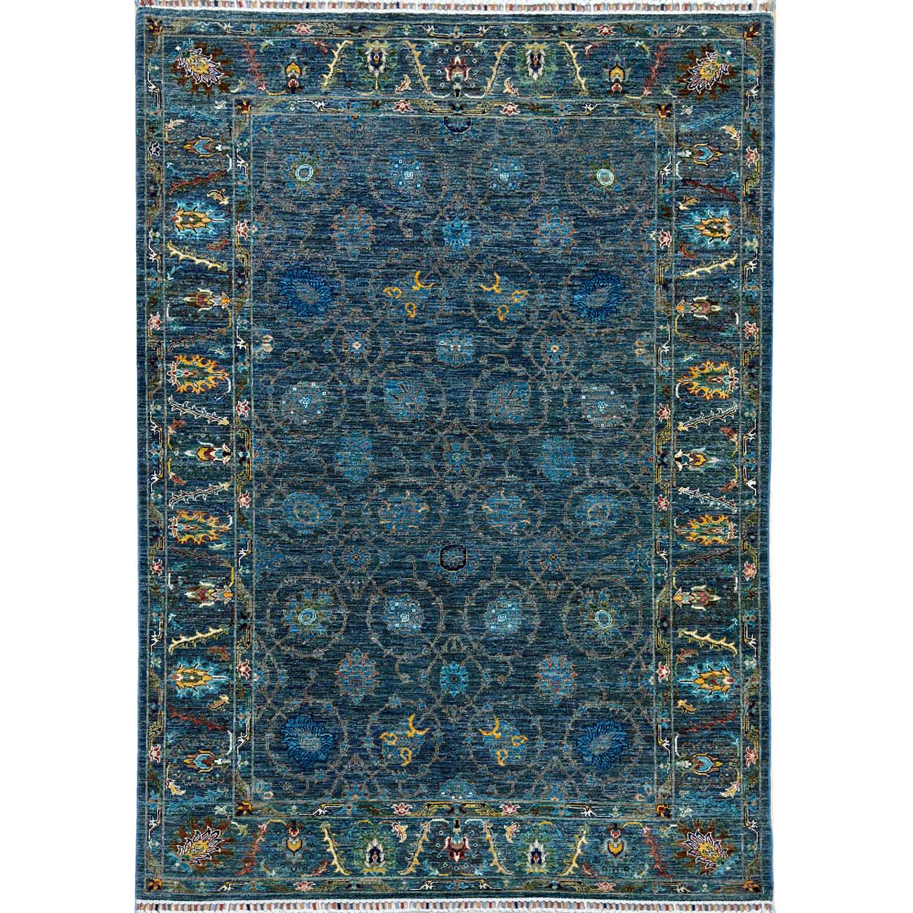 El Dokuma Mavi Sultani Yün Halı (170x235 cm)