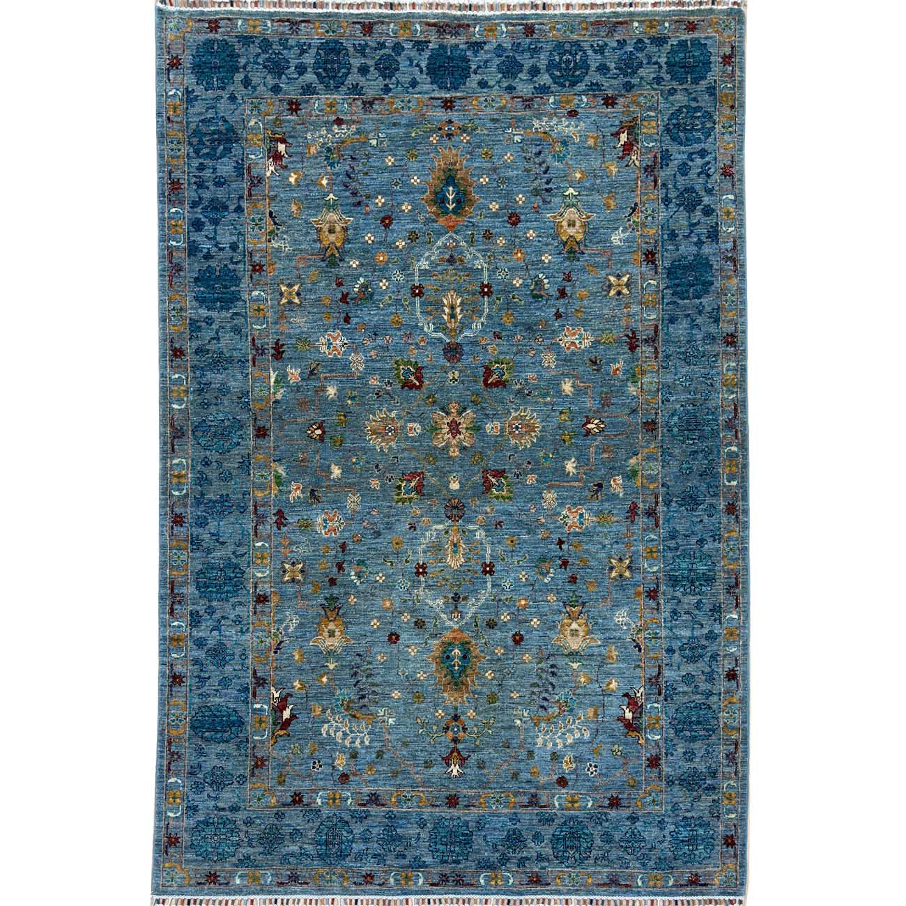 El Dokuma Mavi Sultani Yün Halı (170x245 cm)