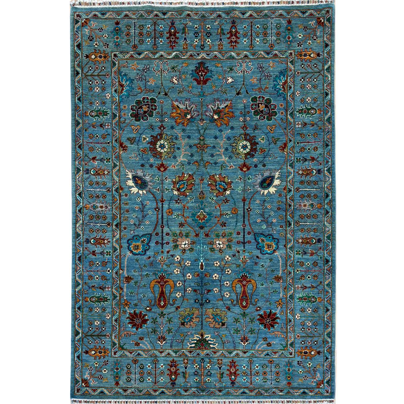 El Dokuma Turkuaz Sultani Yün Halı (175x245 cm)