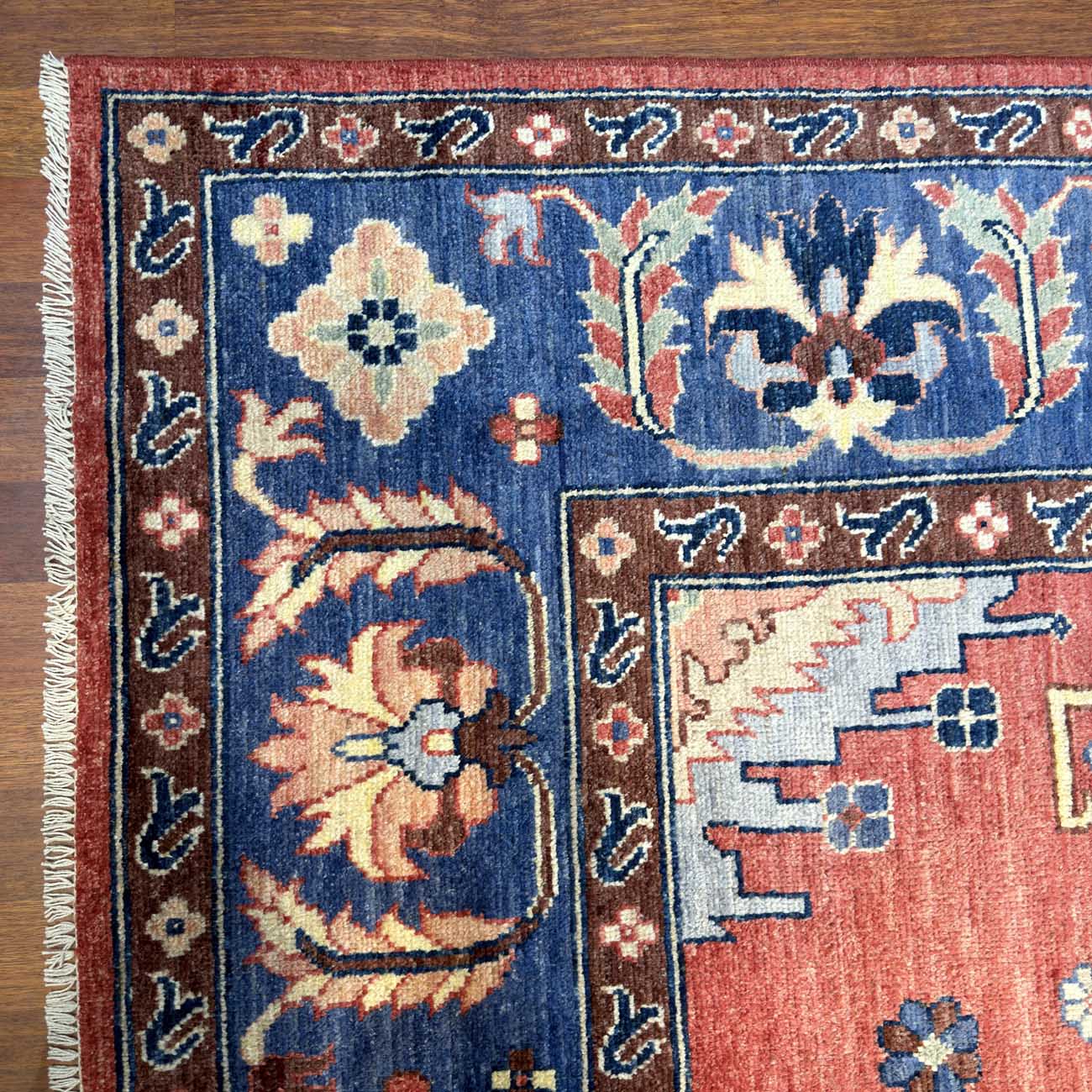 El Dokuma Renkli Uşak Yün Halı (285x365 cm) - Görsel 8