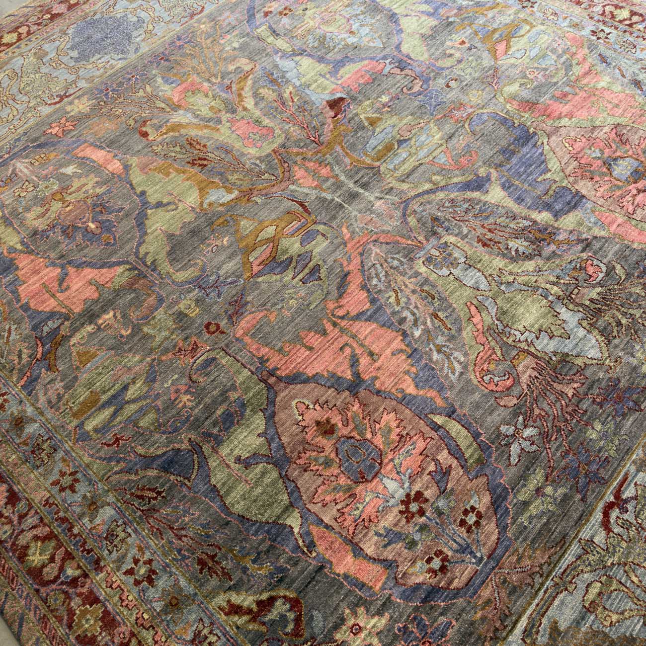 El Dokuma Uşak Yün Halı (250x305 cm) - Görsel 7