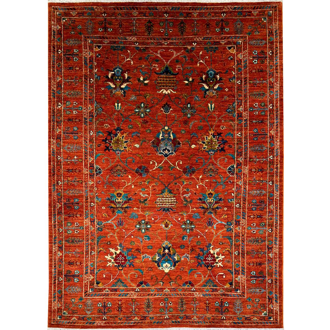 El Dokuma Turuncu Sultani Yün Halı (175x240 cm)