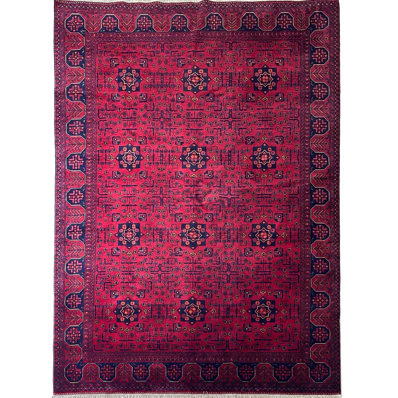 El Dokuma Afgan Türkmen Yün Halı (175x235 cm)