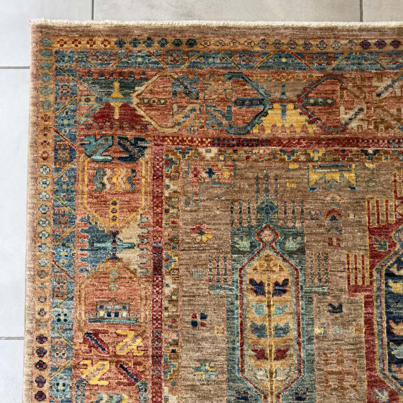 El Dokuma Veziri Kabile Yün Halı (200x250 cm) - Görsel 4