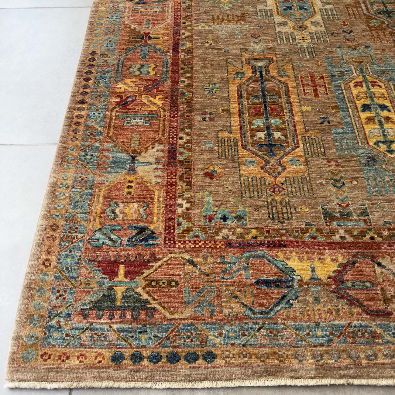 El Dokuma Veziri Kabile Yün Halı (200x250 cm) - Görsel 9