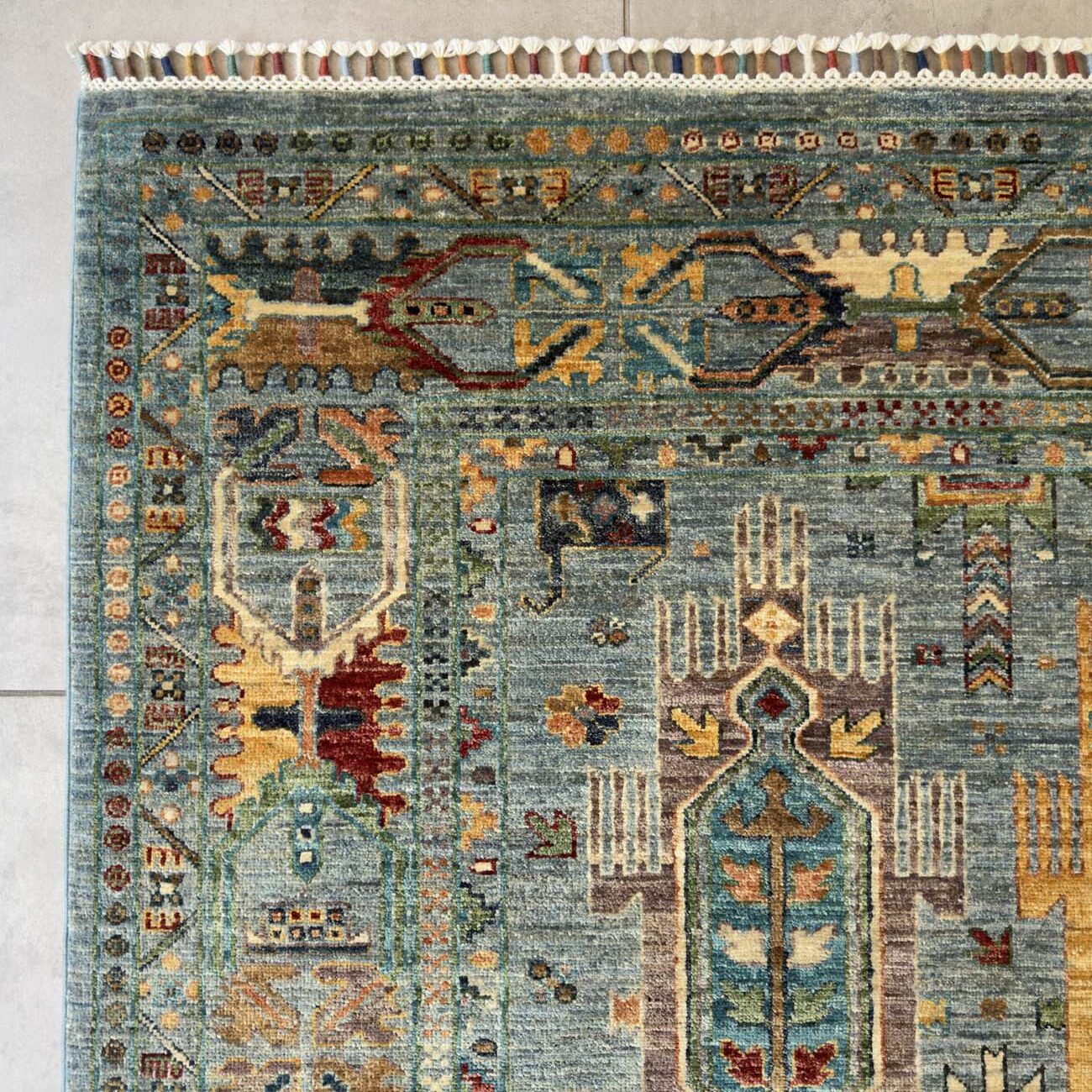 El Dokuma Veziri Kabile Yün Halı (170x245 cm) - Görsel 3