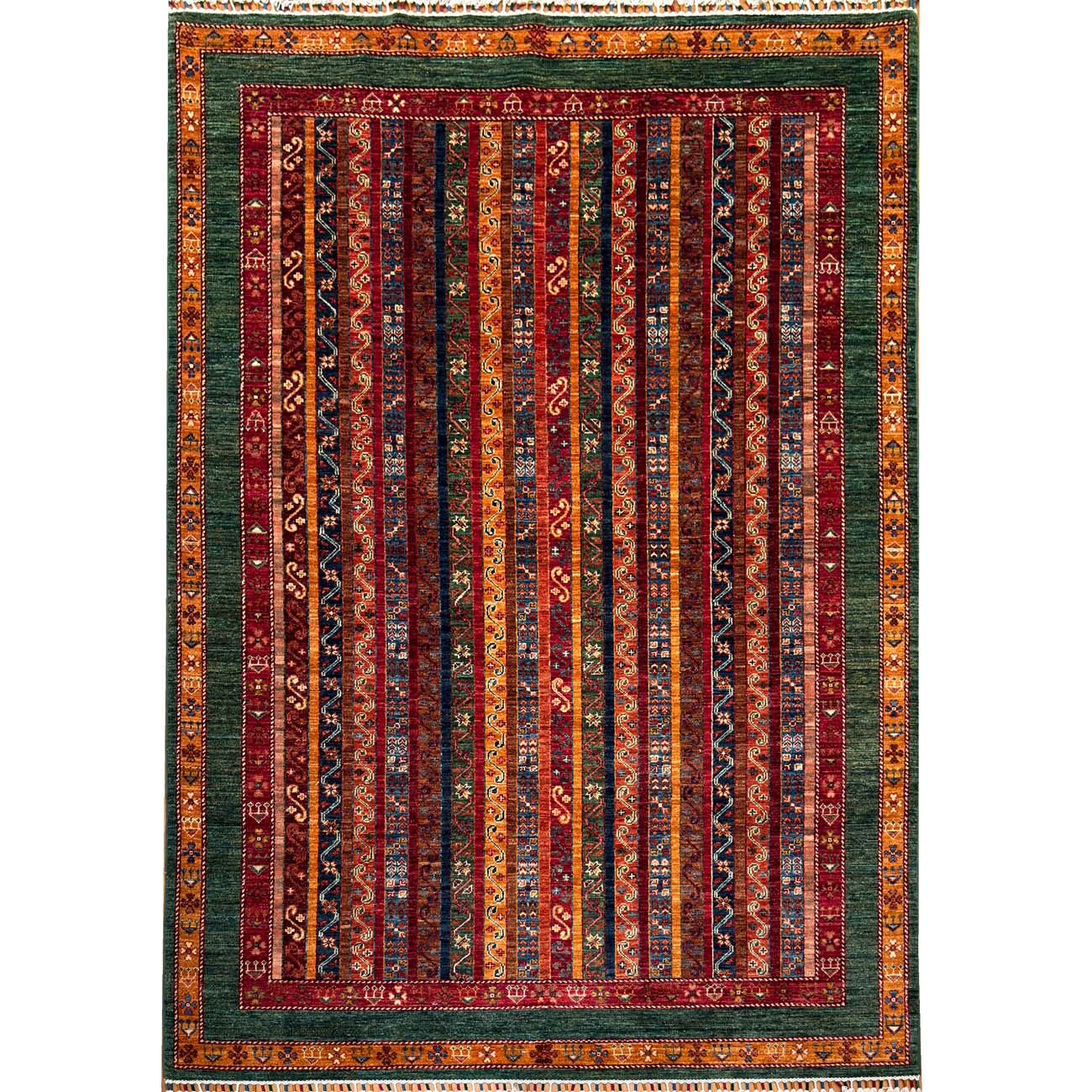 El Dokuma Şal Kabile Yün Halı (170x245 cm)