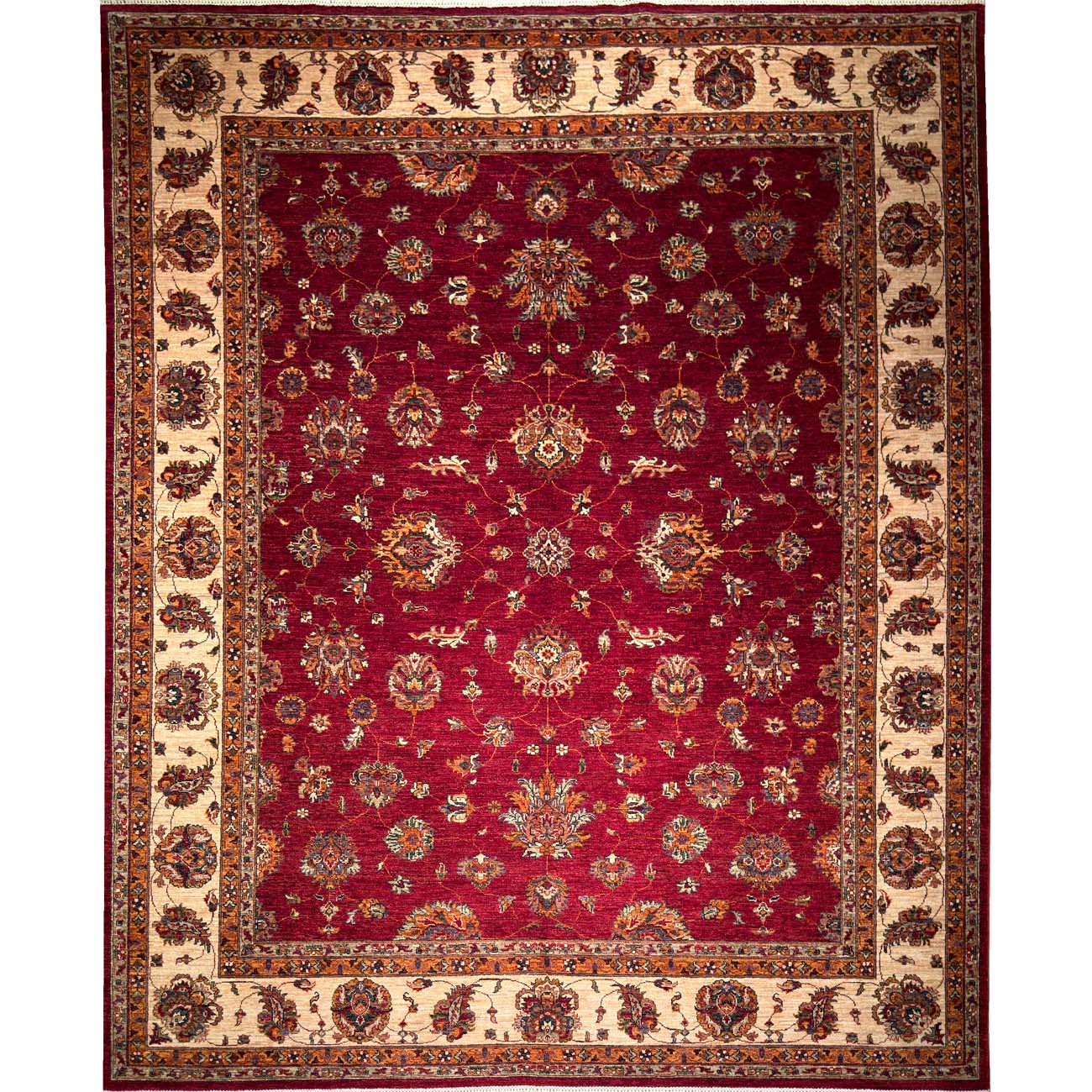 El Dokuma Kırmızı Uşak Yün Halı (255×310 cm)
