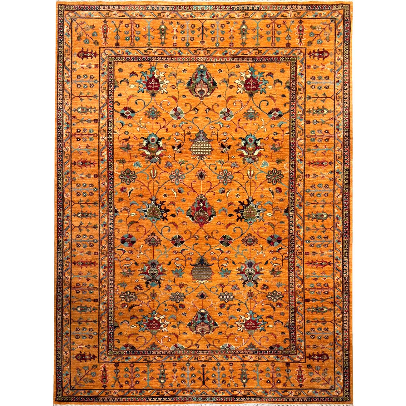 El Dokuma Floral Sultani Yün Halı (210x305 cm)