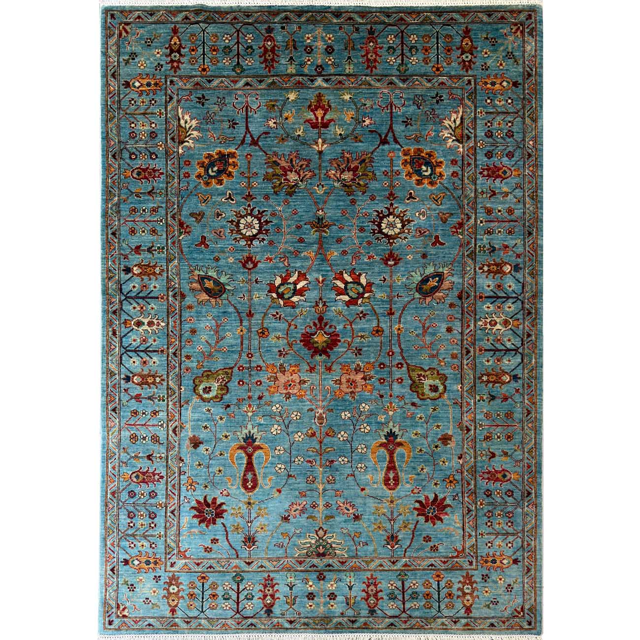 El Dokuma Turkuaz Sultani Yün Halı (175x240 cm)