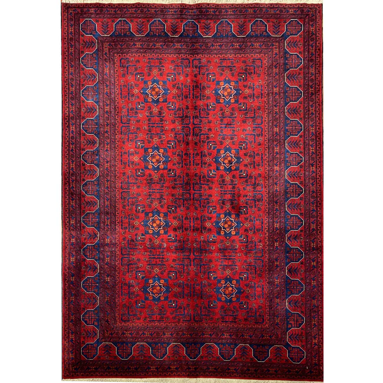 El Dokuma Afgan Bilicik İnce Dokuma Yün Halı (125x185 cm)