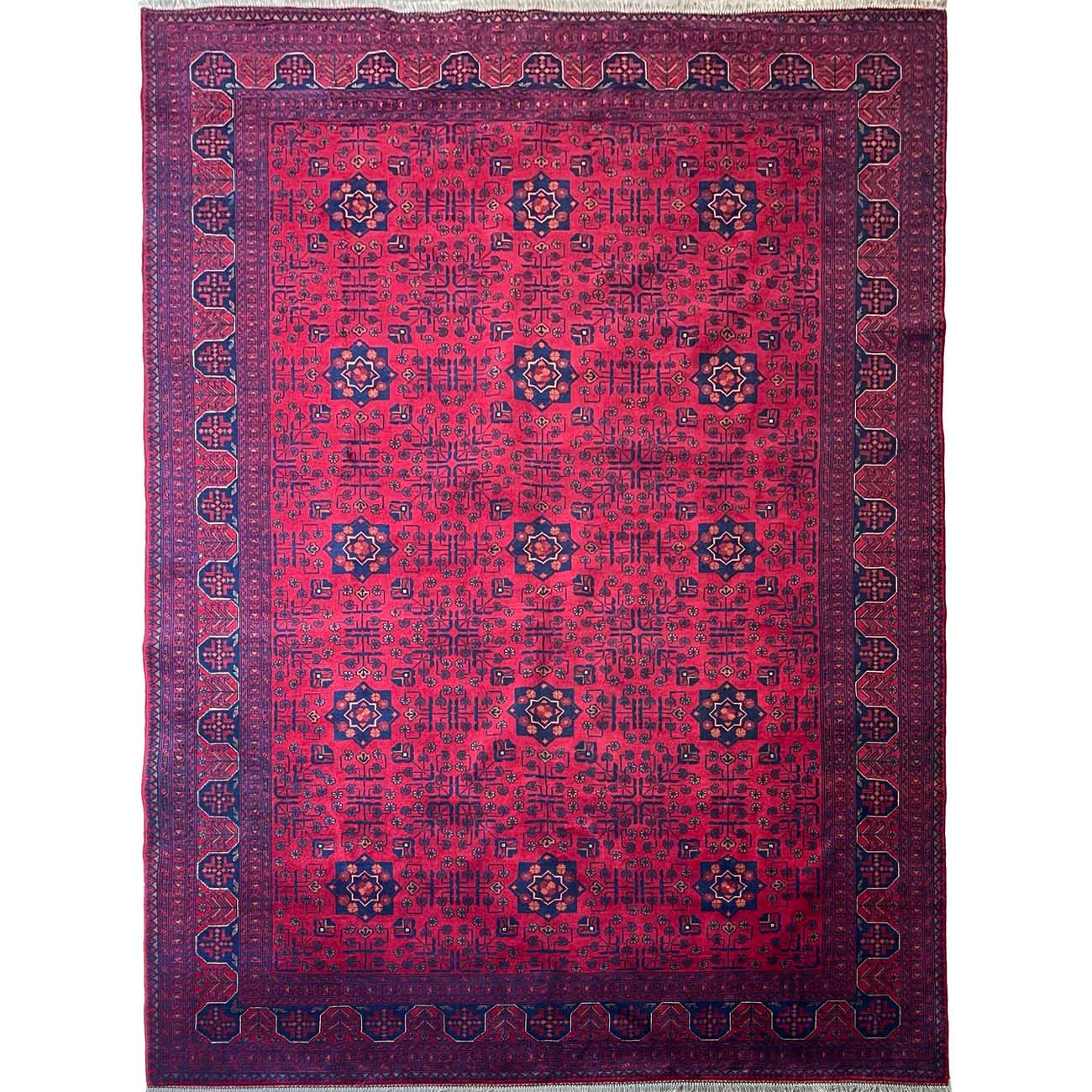 El Dokuma Afgan Türkmen Yün Halı (205x295 cm)