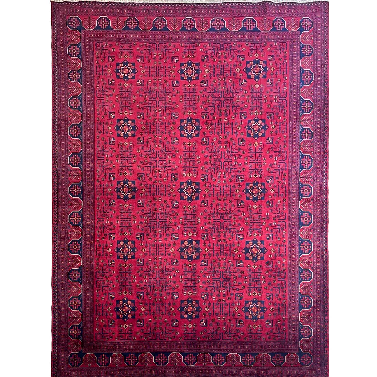 El Dokuma Afgan Türkmen Yün Halı (210x290 cm)