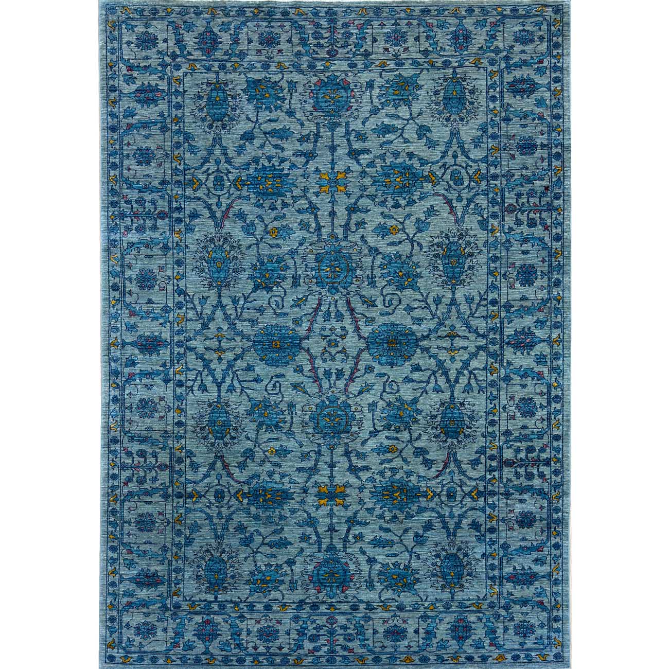 El Dokuma Mavi Sultani Yün Halı (205x300 cm)