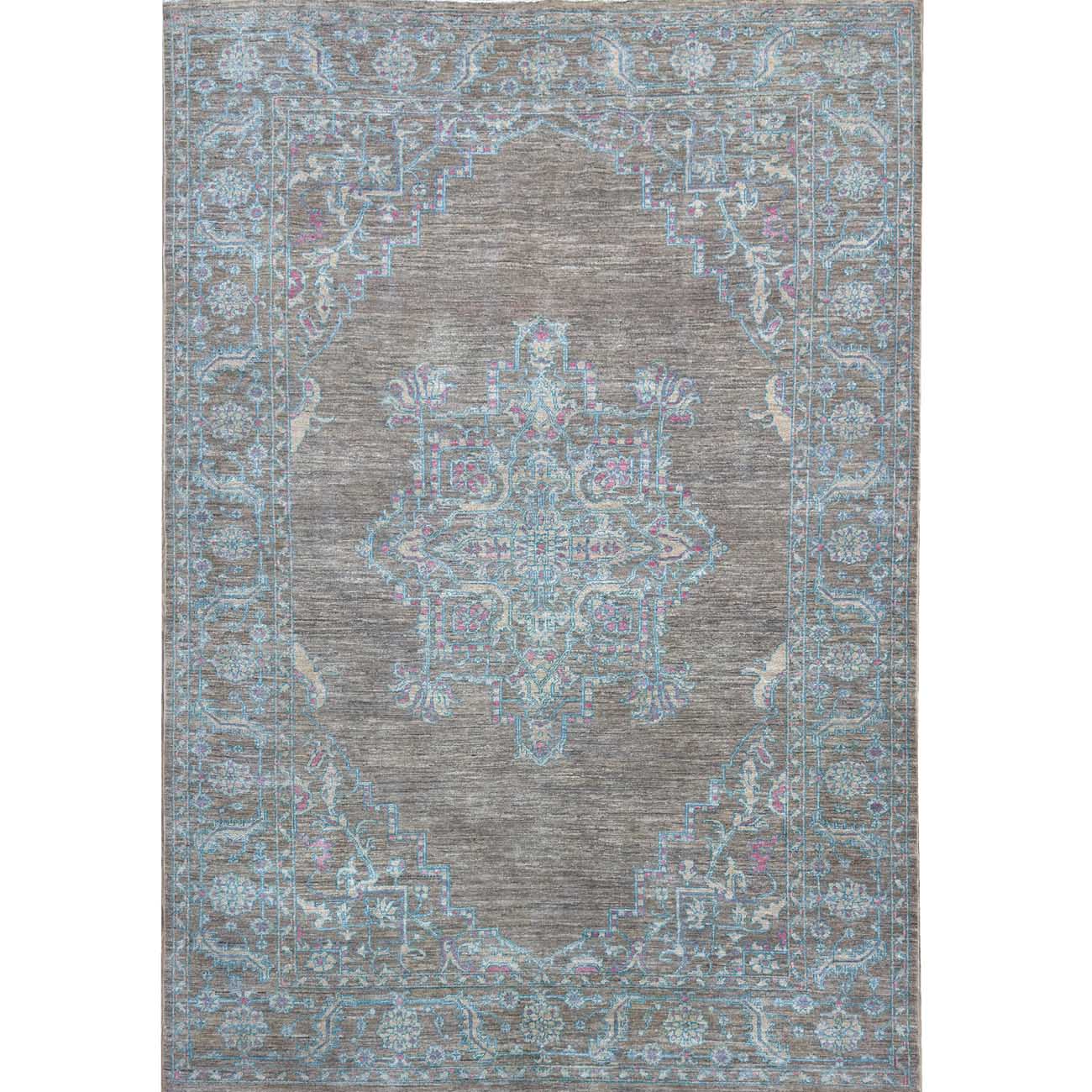 El Dokuma Madalyon Heris İran Yün Halı (195x280 cm)